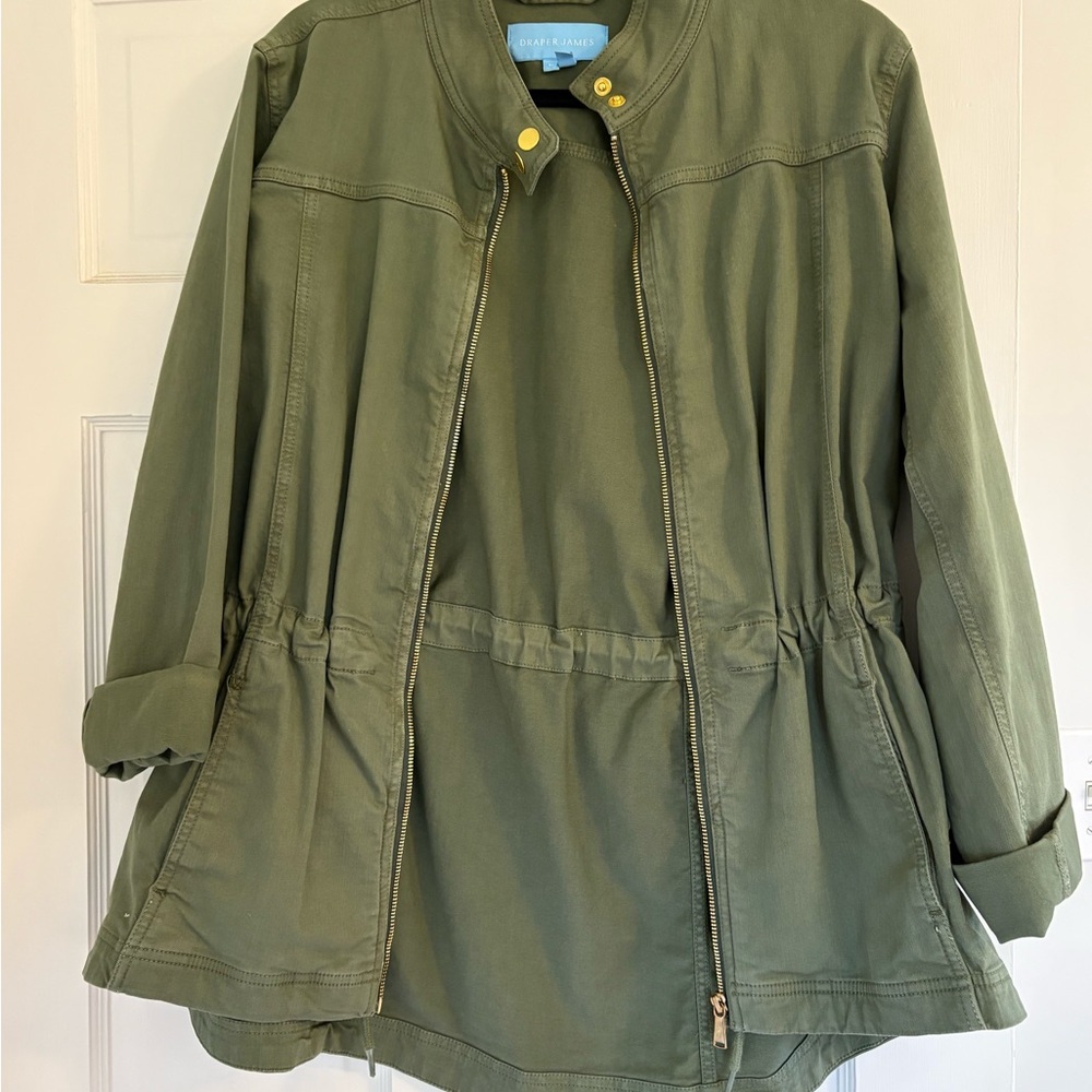 Draper James Utility Jacket/Barn Coat in Sage Green